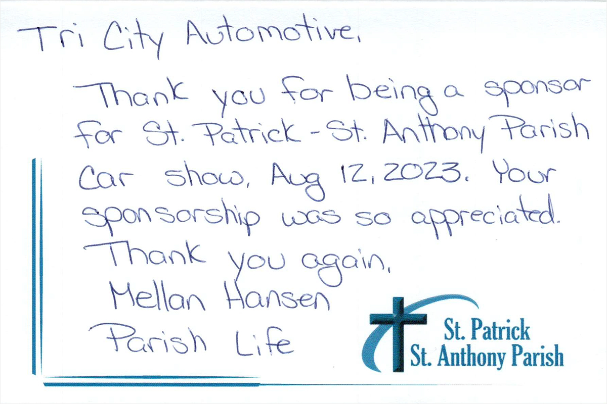 Tri City Auto Repair | St. Anthony Parish Car Show